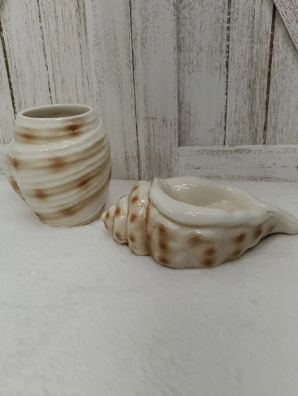 Seashell Bathroom Tumbler & Soap Dish Bath Accessories